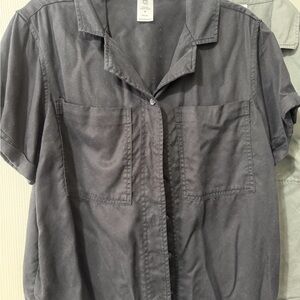 Tencel Camp Short Sleeve Button-Up Shirts - Black/Olive (2 shirts)